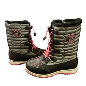 ❄️ Totes Girls Snow Boots, Black & Pink, Size 4M